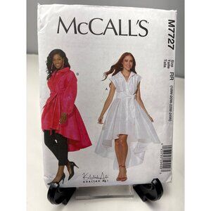 McCalls M7727 Womens Dress Sewing Pattern Size 18W 20W 22W 24W Uncut Khaliah Ali
